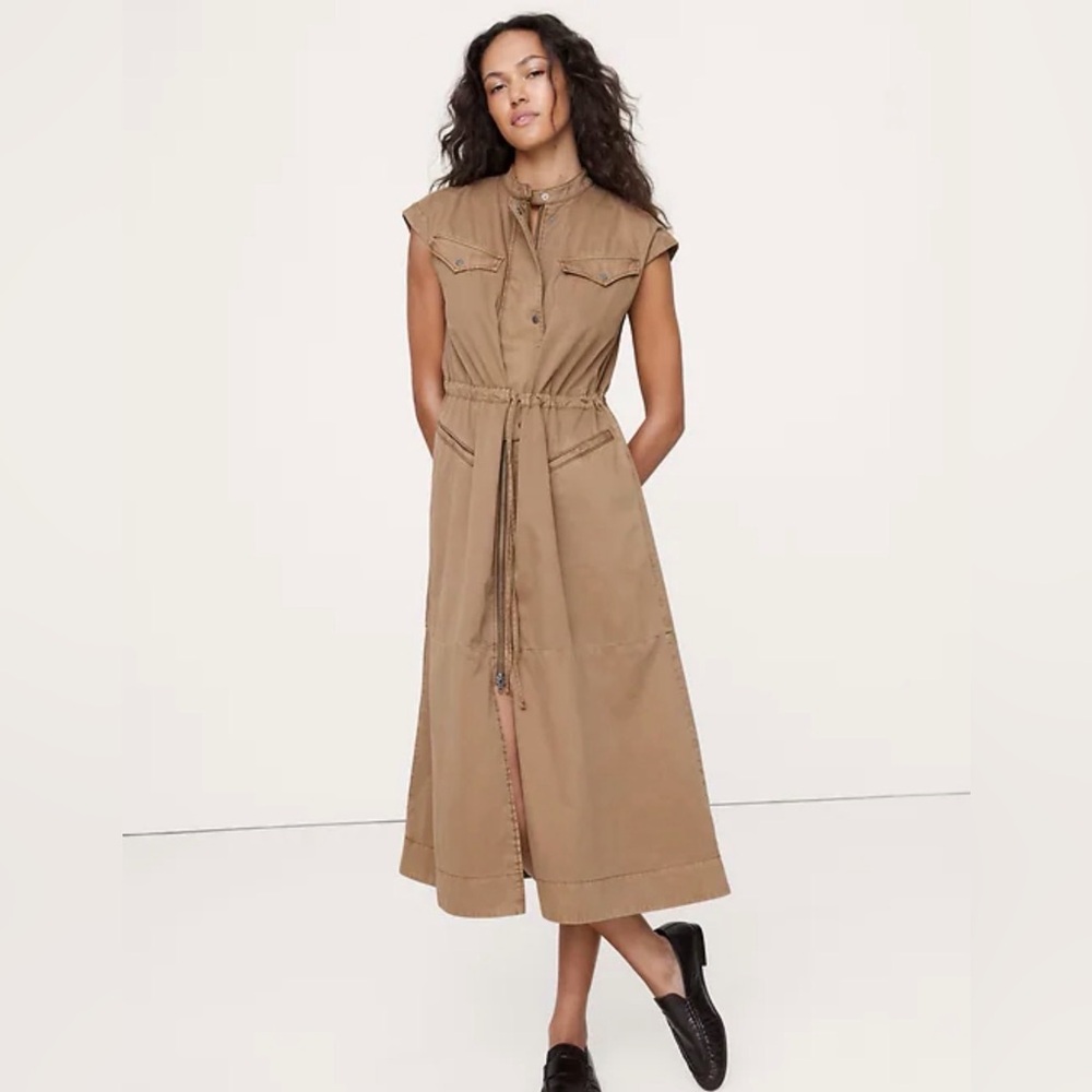 Banana Republic Classic Saddle Brown Midi Dress